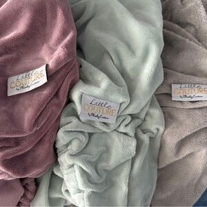 Kids Minky Couture Fitted Crib Sheets- Lilac, Mint, & Gray